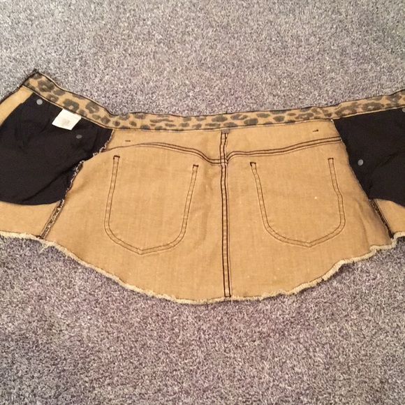 Current/Elliott Brown and Black Skater Mini Skirt - Picture 16 of 16